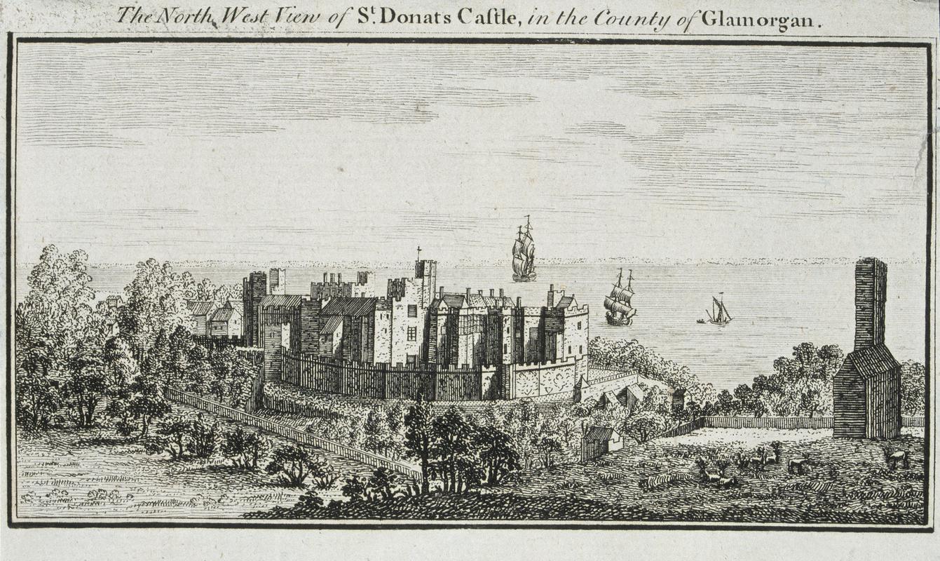 The North West View of St. Donat's Castle, in the County of Glamorgan