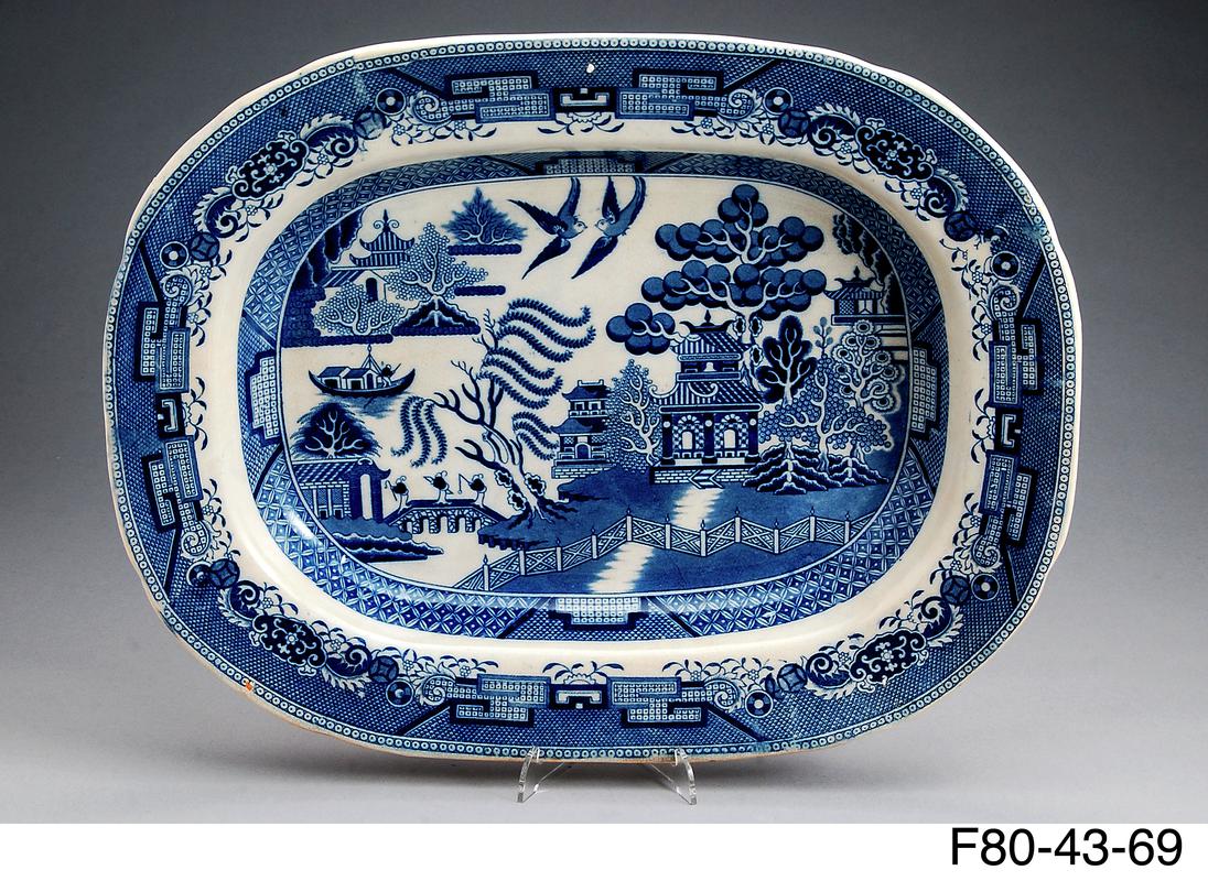 Plate, willow pattern