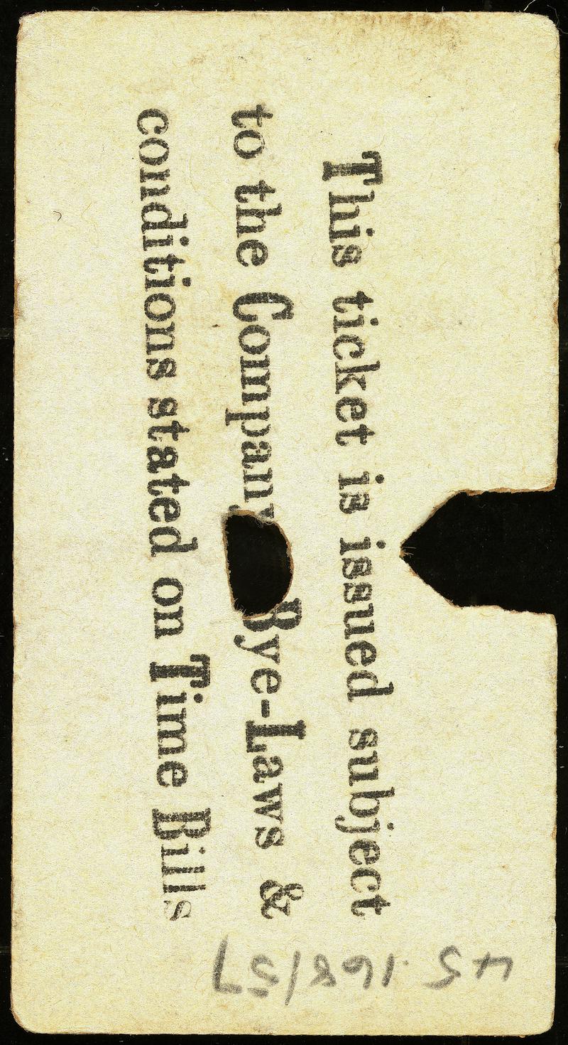 Taff Vale Railway, ticket