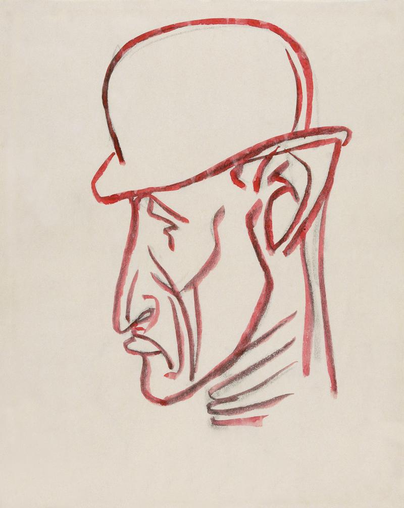 Profile of a man in a bowler hat