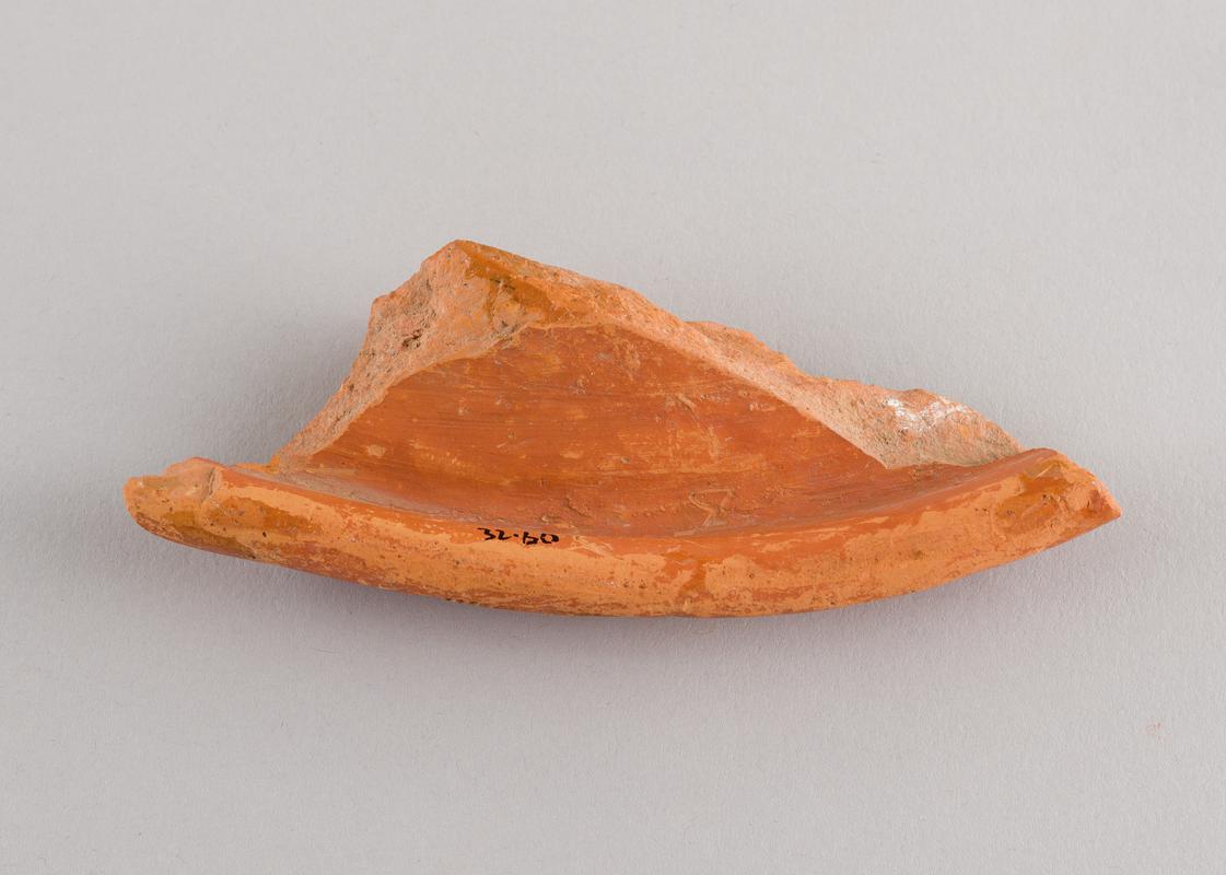 Roman pottery mortarium, stamped