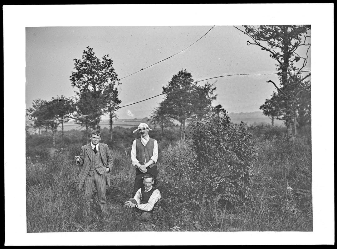 Photographing Nightjars, glass negative