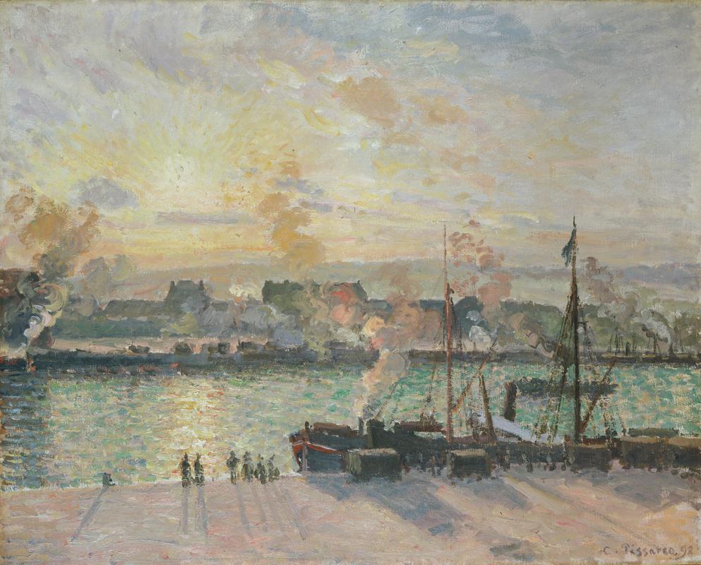 Sunset, the Port of Rouen (Steamboats)