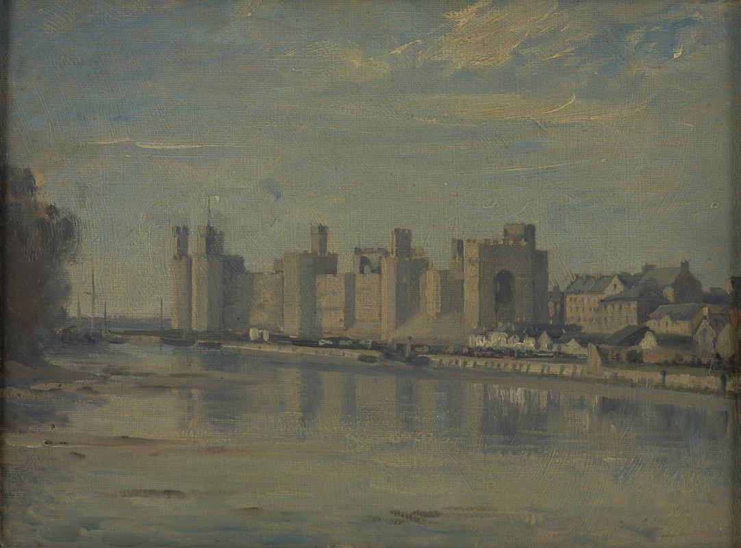 Sketch for Caernarvon Castle at the investiture