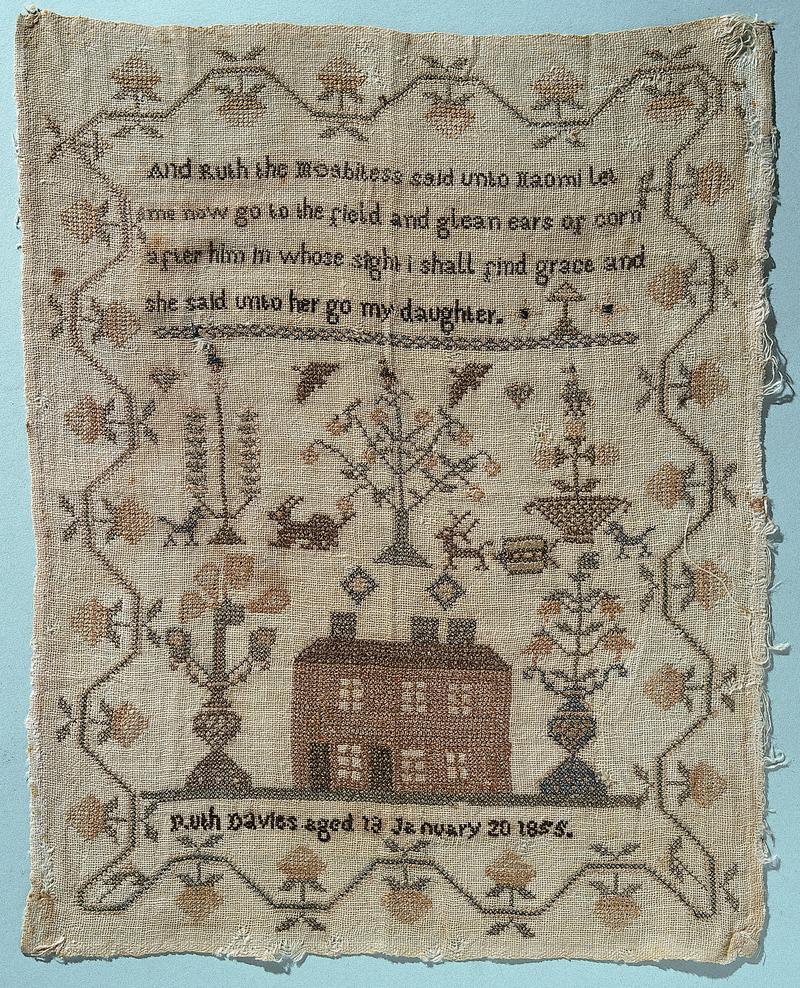 Sampler, made in Corwen, 1855