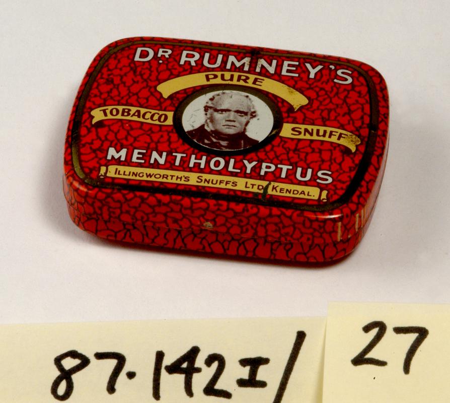 Dr.Rumney's tobacco snuff tin