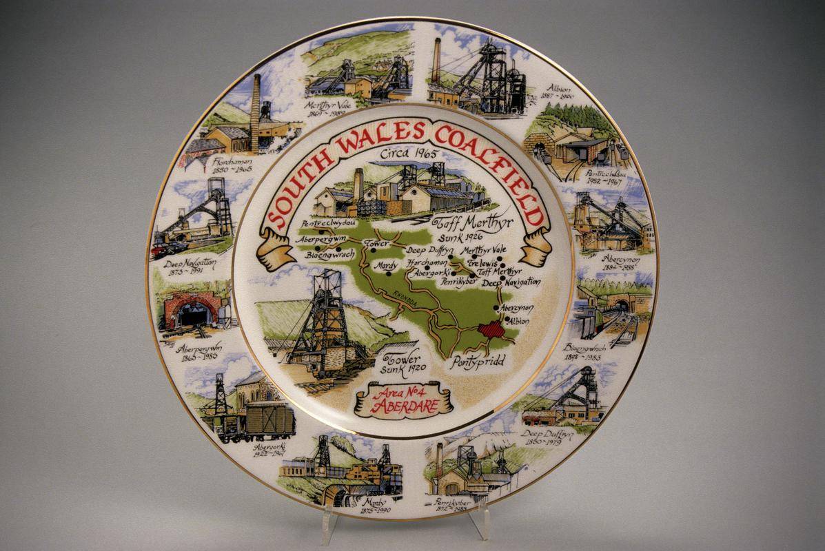 Commemorative Plate - 'South Wales Coalfield Area No.4 Aberdare'