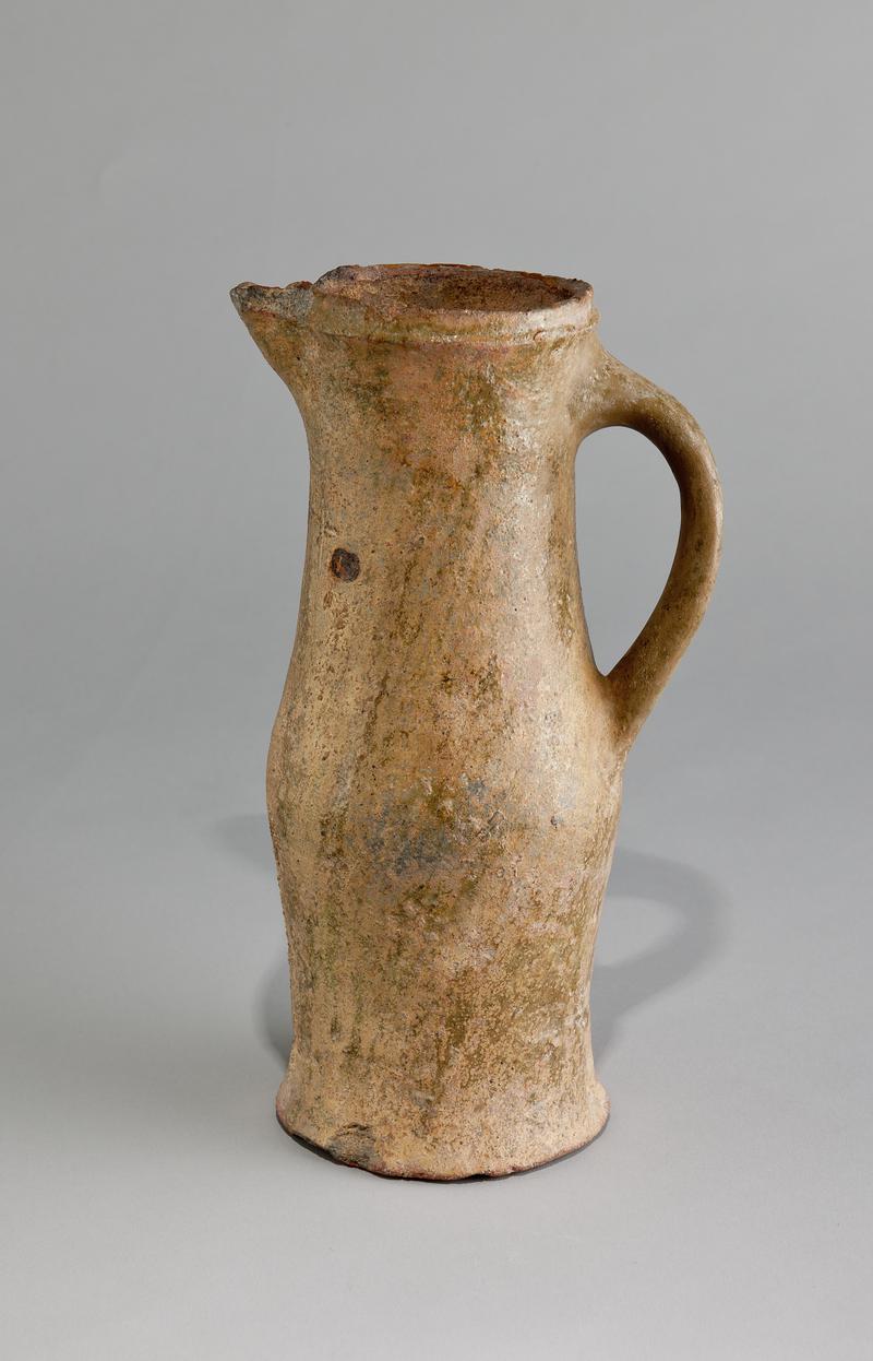 Medieval pottery baluser jug