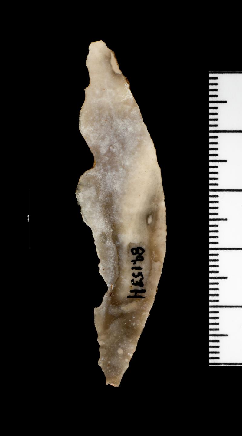 Upper Palaeolithic flint backed blade