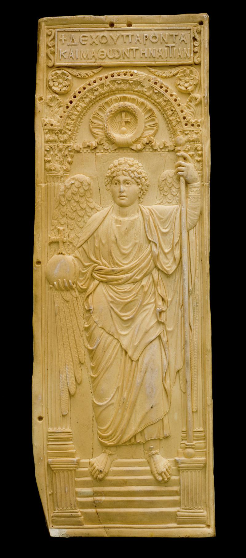 Plaster cast of ivory panel