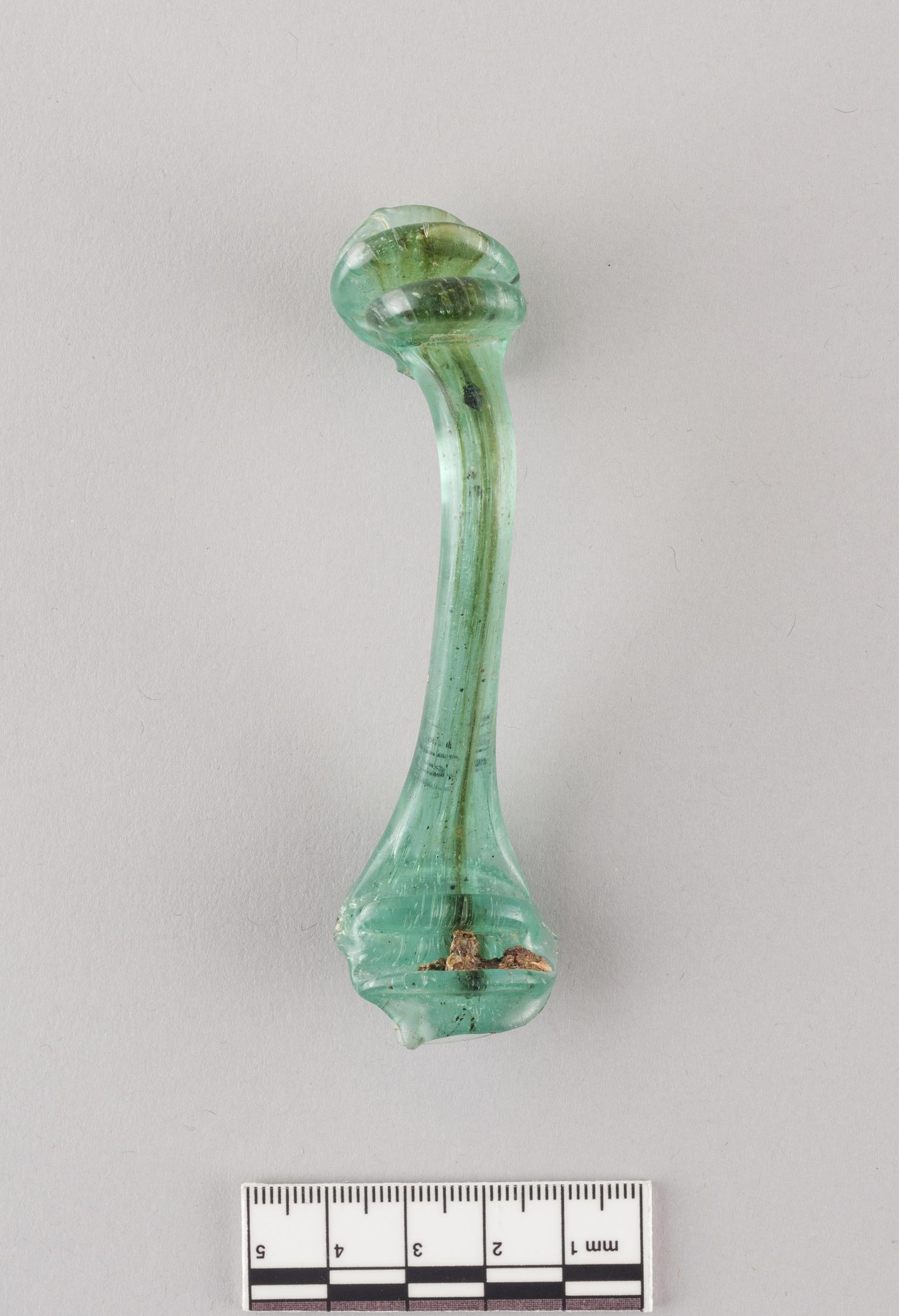 Roman glass flask handle