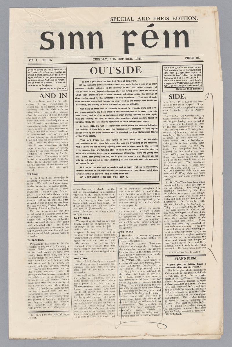 Sinn Féin [Special edition] - October 16, 1923