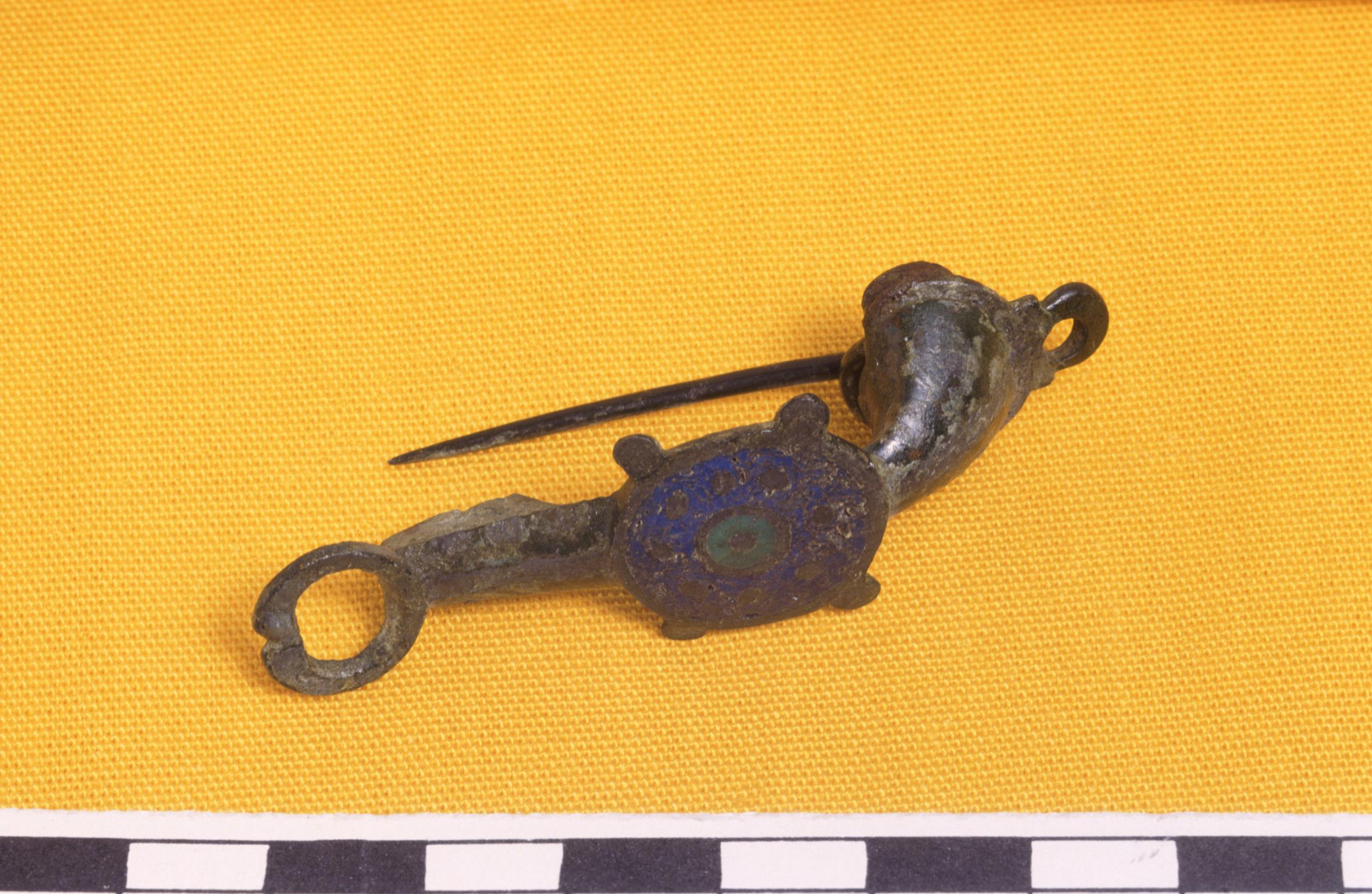 Roman copper alloy Trumpet brooch