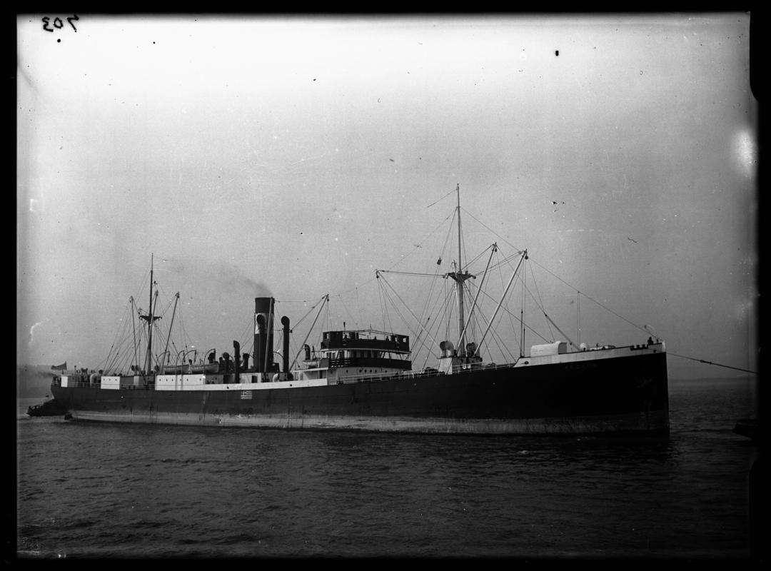 S.S. AEGEUS, glass negative