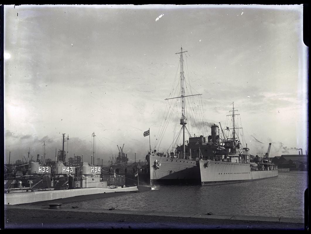 Depot ship, glass negative