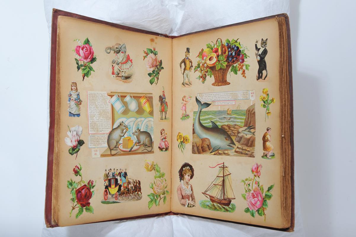 Scrapbook, about 1881