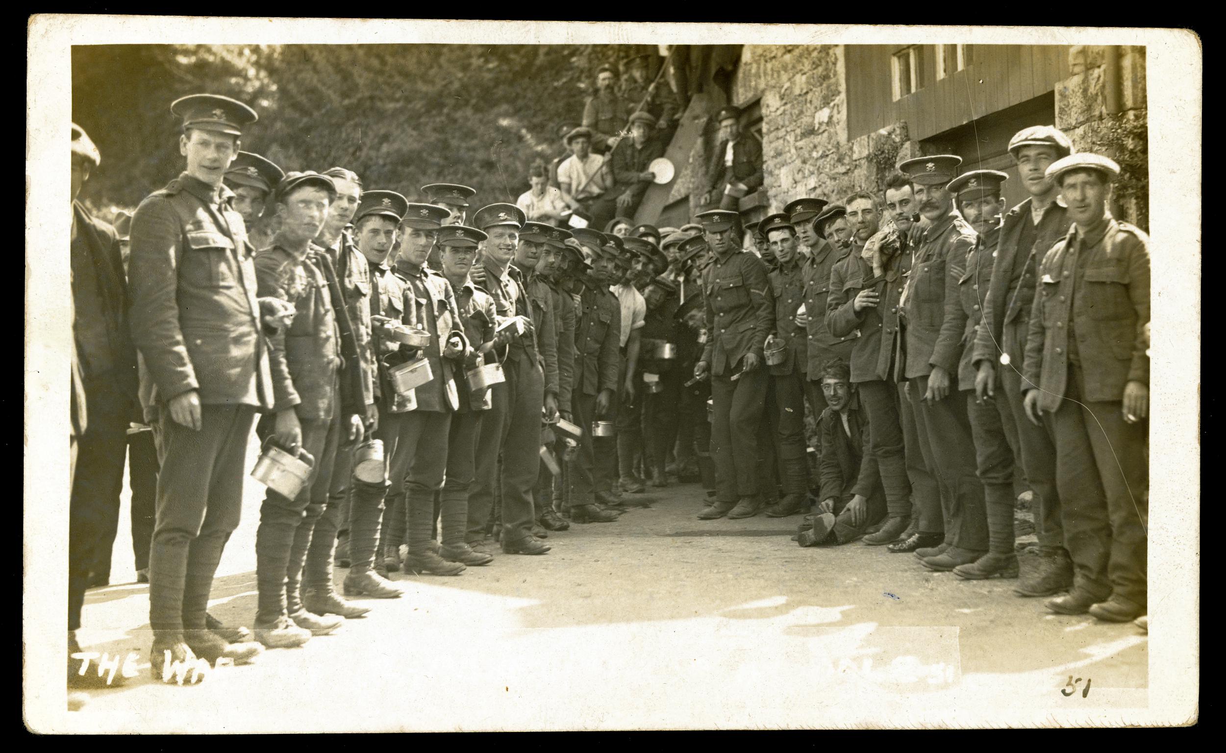 The War 1914 Cardigan Troop at Dale (postcard)