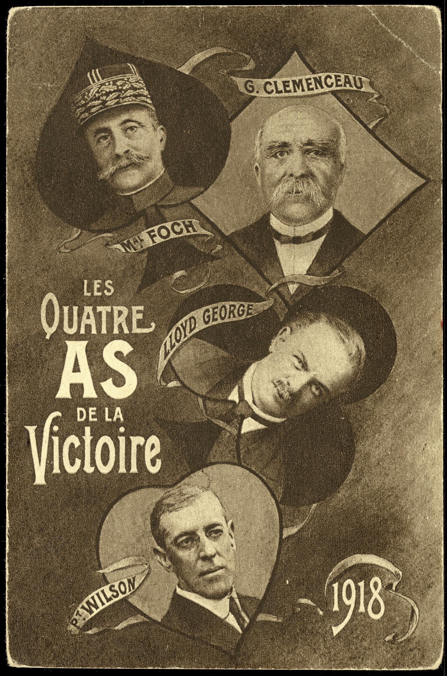 Les Quatre as de la Victoire (postcard)