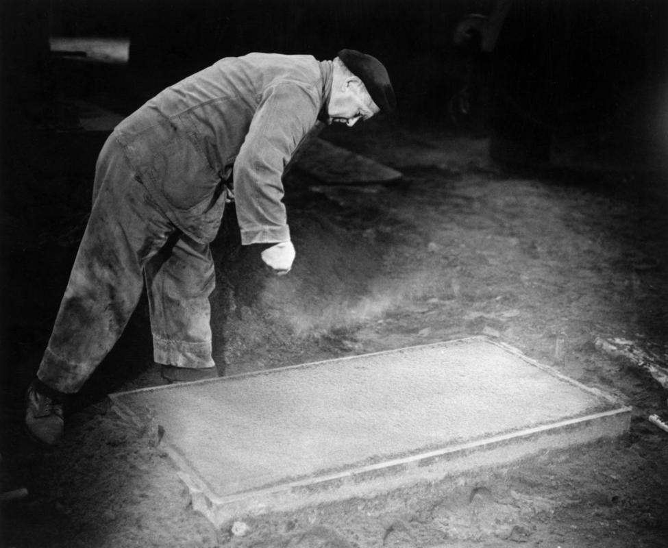 Dinorwig quarry, pattern making moulding, photograph