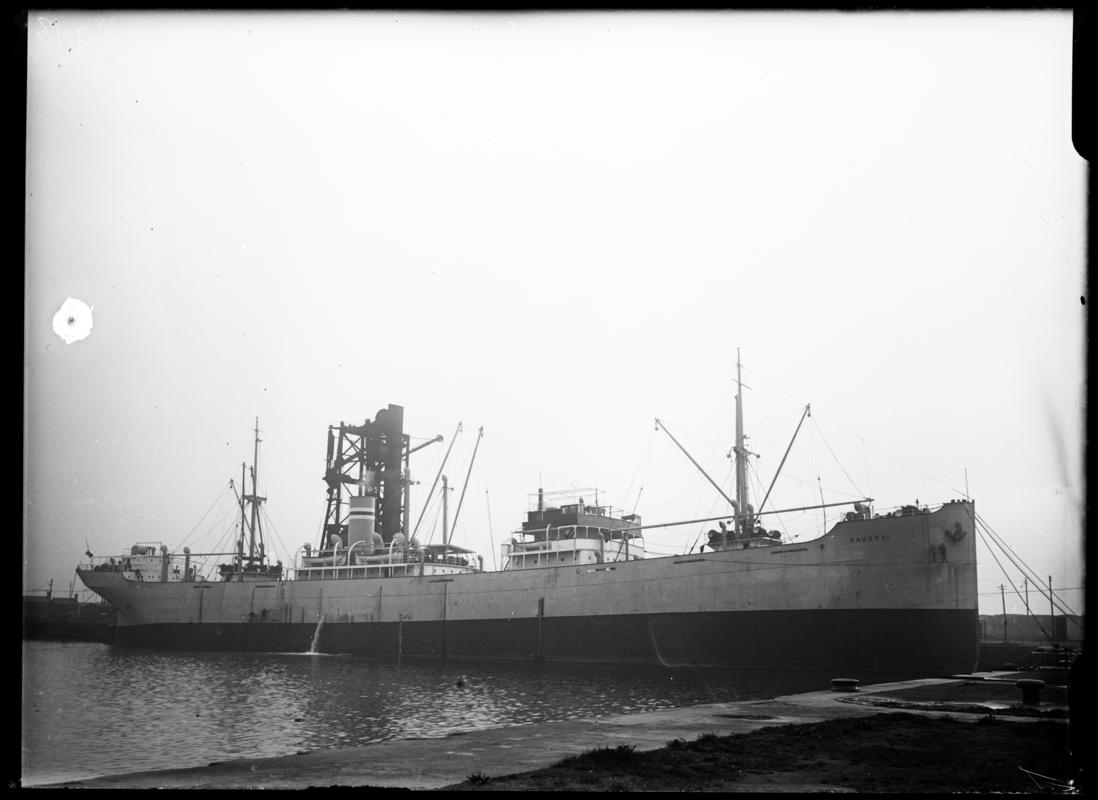 Starboard broadside view of M.V. GAUSDAL, c.1936.