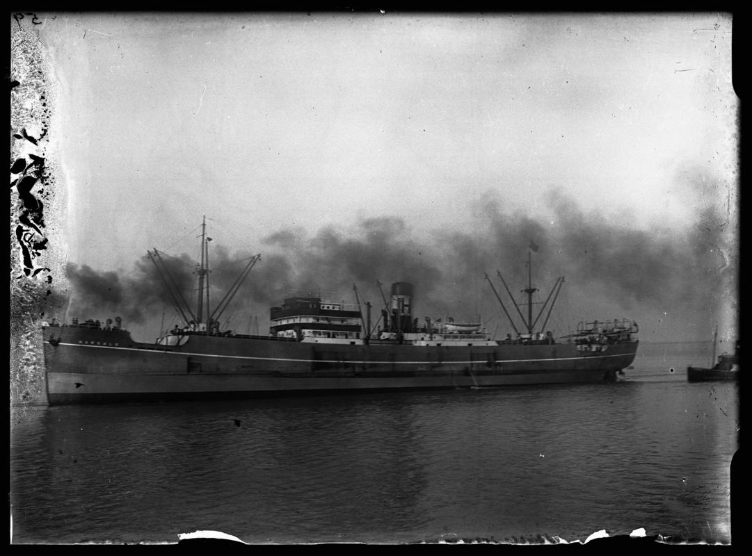 Port broadside view of S.S. HARCALO, c.1936.