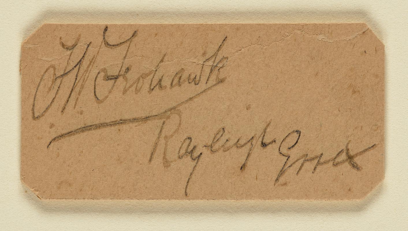 The new comet as seen by the naked eye, 5.20 pm January 21st 1910 at Rayleigh, Essex