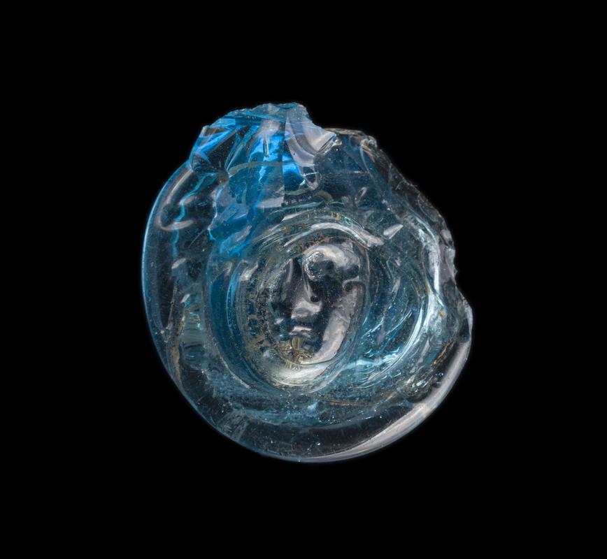 Roman glass jug (Bacchus head)