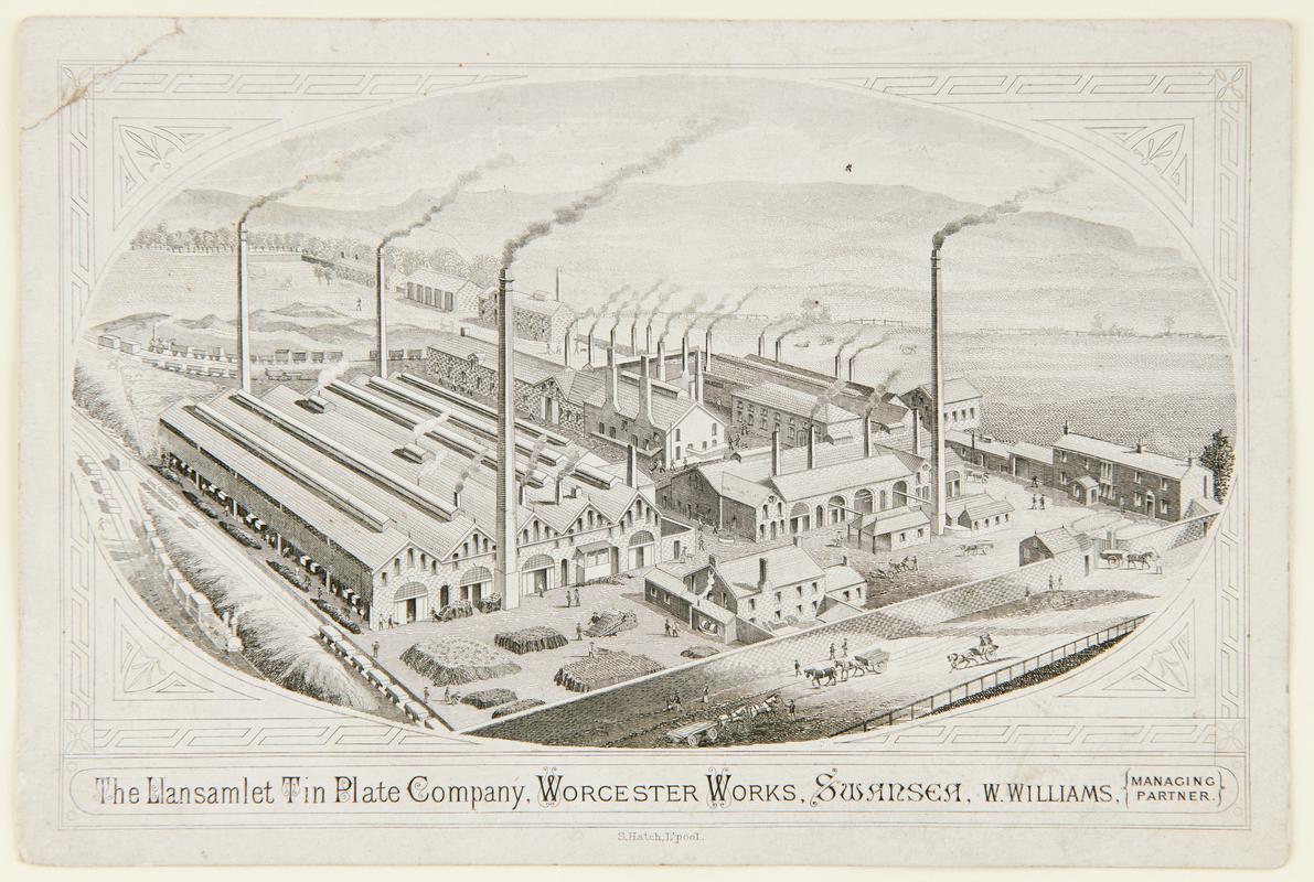 The Llansamlet Tin Plate Company, Worcester Works, Swansea - (S. Hatch, L'pool. or Liverpool.)