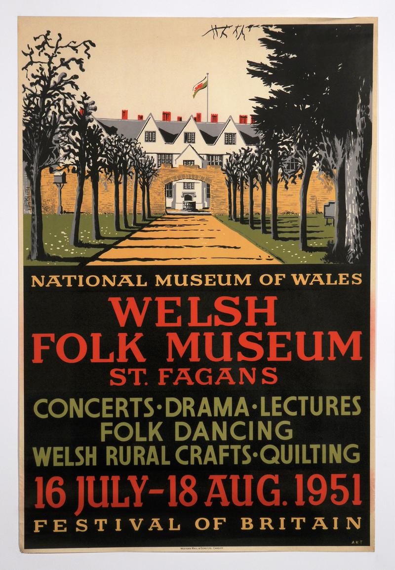 Welsh Folk Museum Poster. Festival of Britain