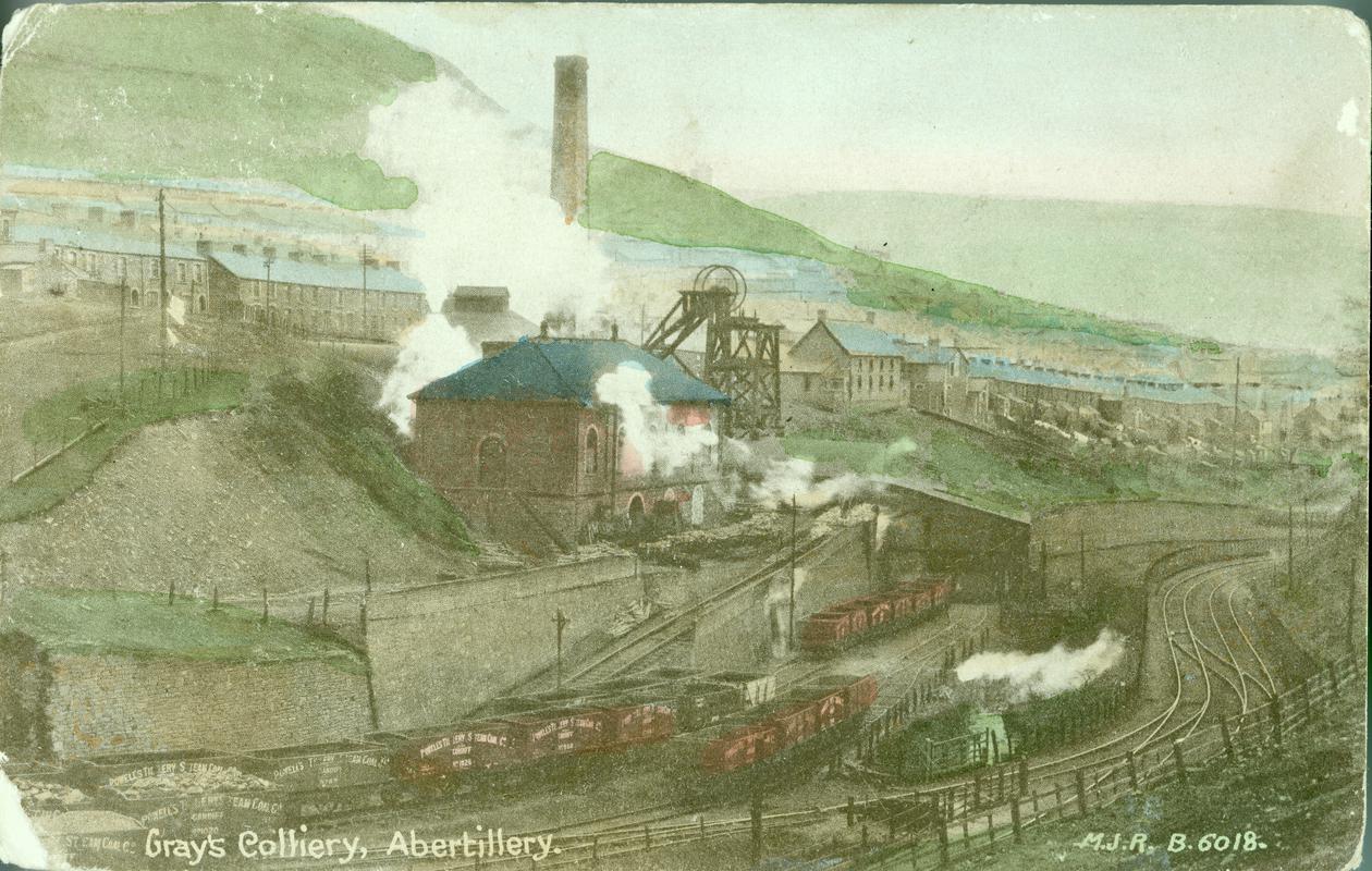 Postcard : Gray's Colliery, Abertillery