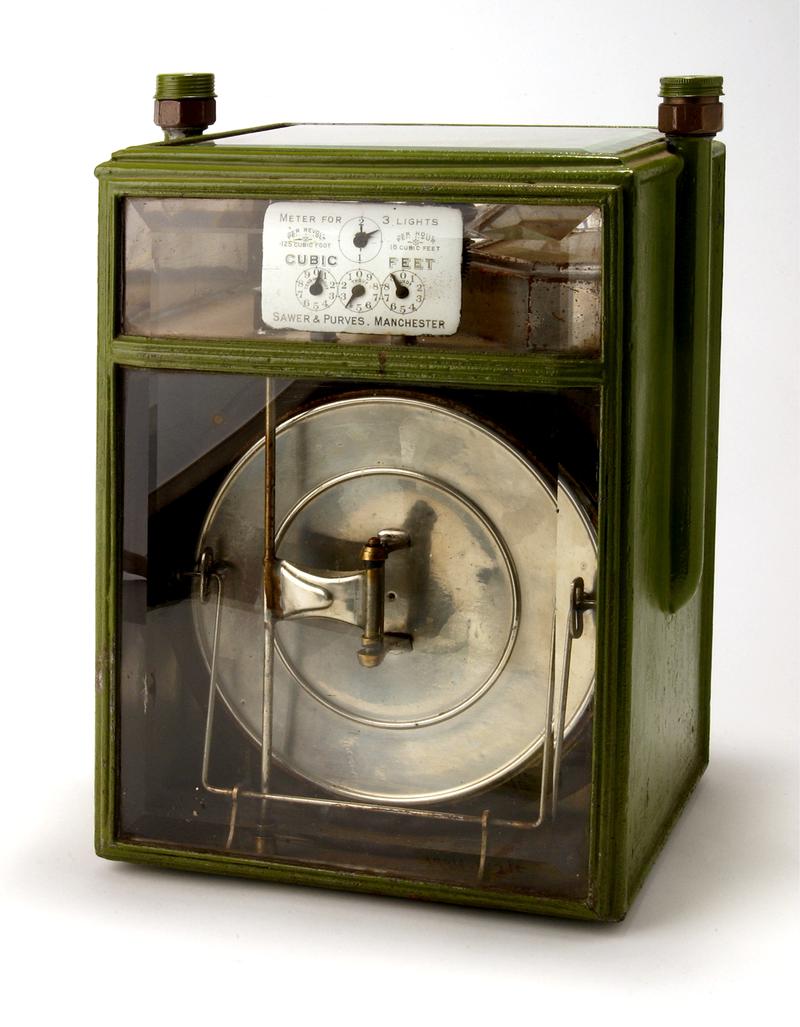 Demonstration gas meter (with a perspex front)