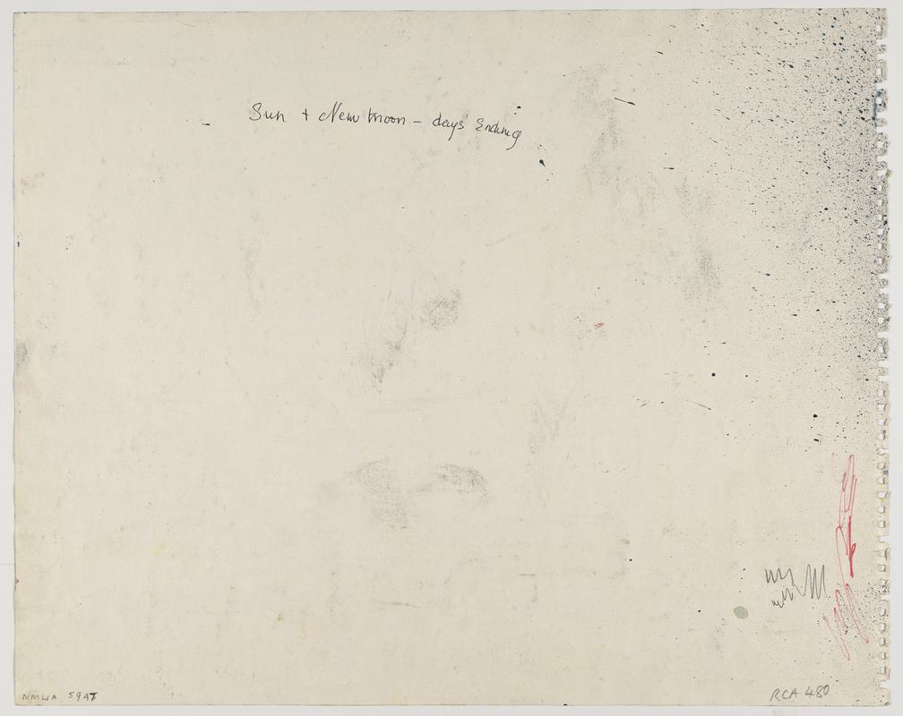 Sun and new moon - day's ending