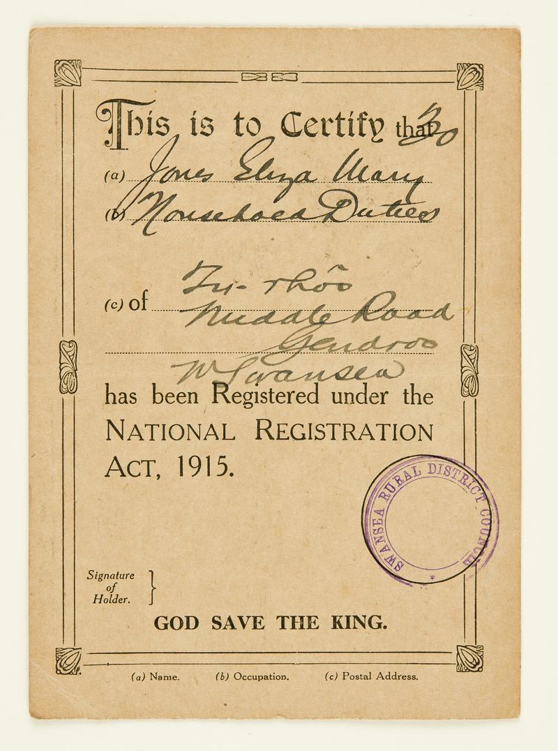 National Registration Certificates