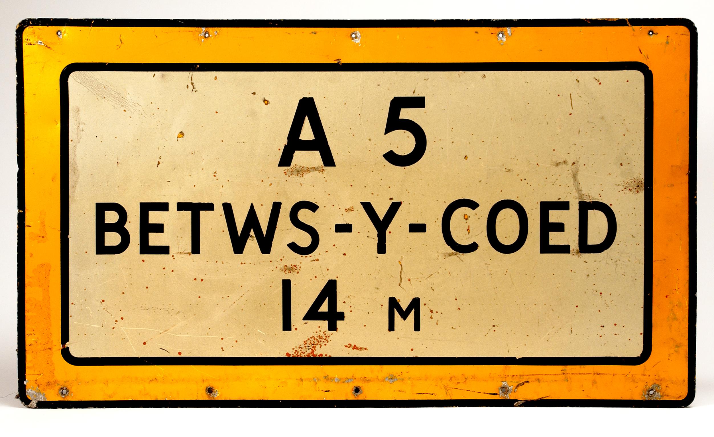 A5 Bettw-Y-Coed, road sign