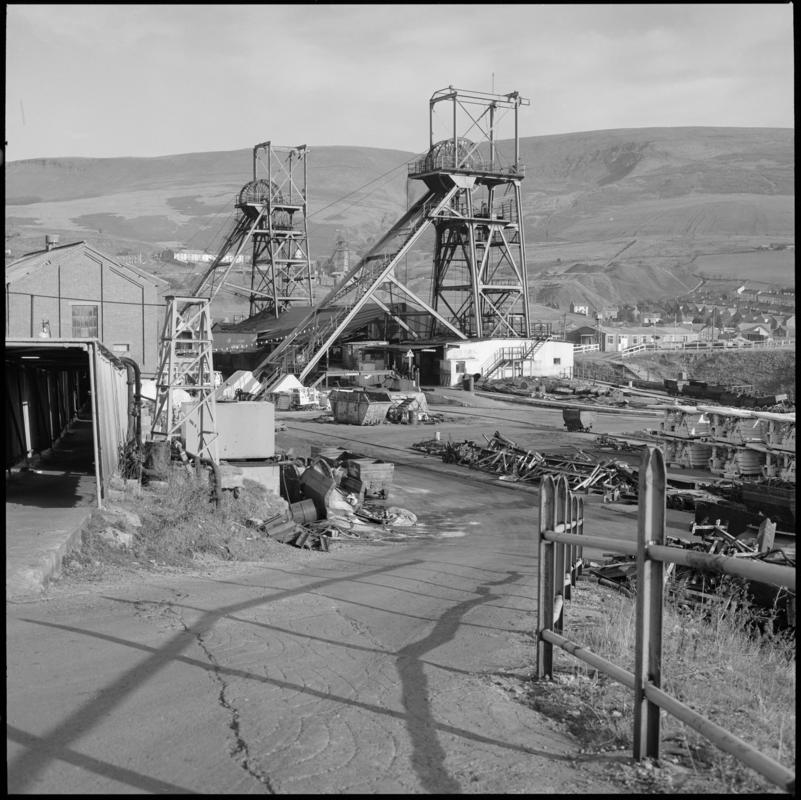 Black and white film negative showing a surface view of Western Colliery . 'Western' is transcribed from original negative bag.  Appears to be identical to 2009.3/2904.