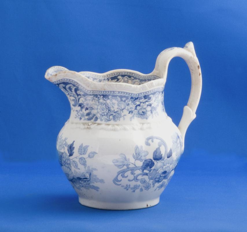 Blue and white jug. 1861