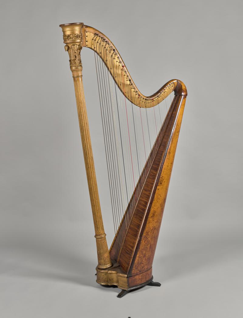 Harp - The first harp made by Evan James, mid 1800s. Evan James composed the Welsh national anthem with his son James James. (author of the words of ‘Hen Wlad fy Nhadau’)