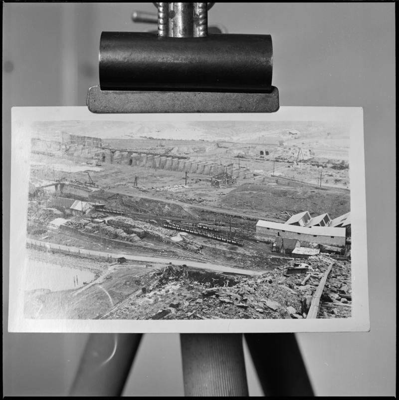 Black and white film negative of a photograph showing a view of the ?by-product plant, Blaenavon.  Appears to be identical to 2009.3/3066.