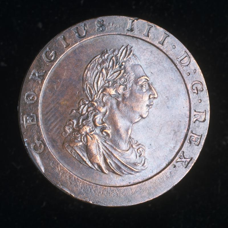George III cartwheel penny (obv.)