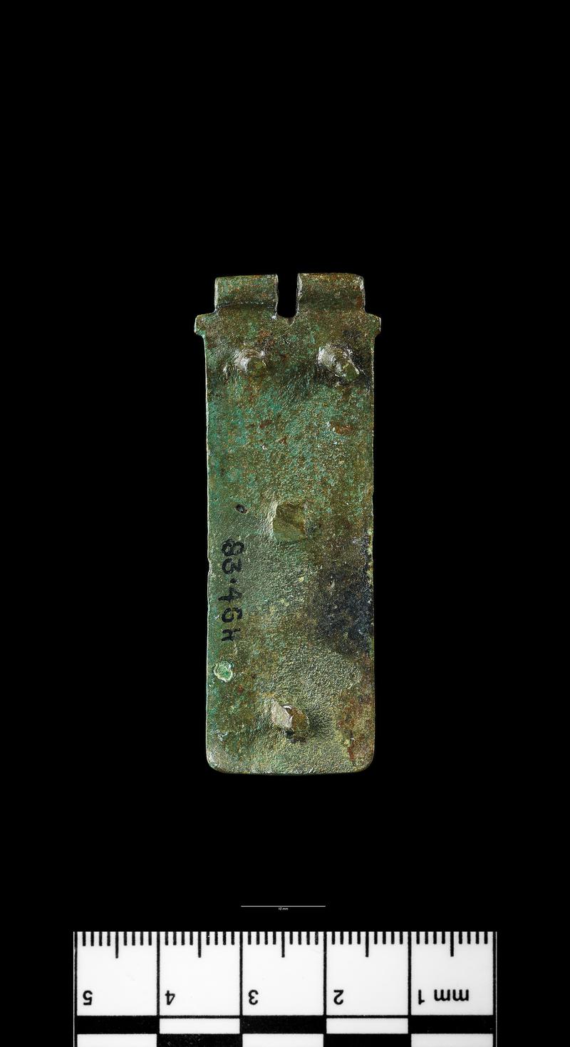 Roman copper alloy belt plate, enamelled