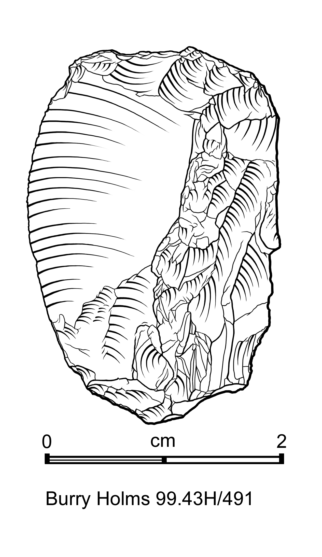 Early Mesolithic flint scraper