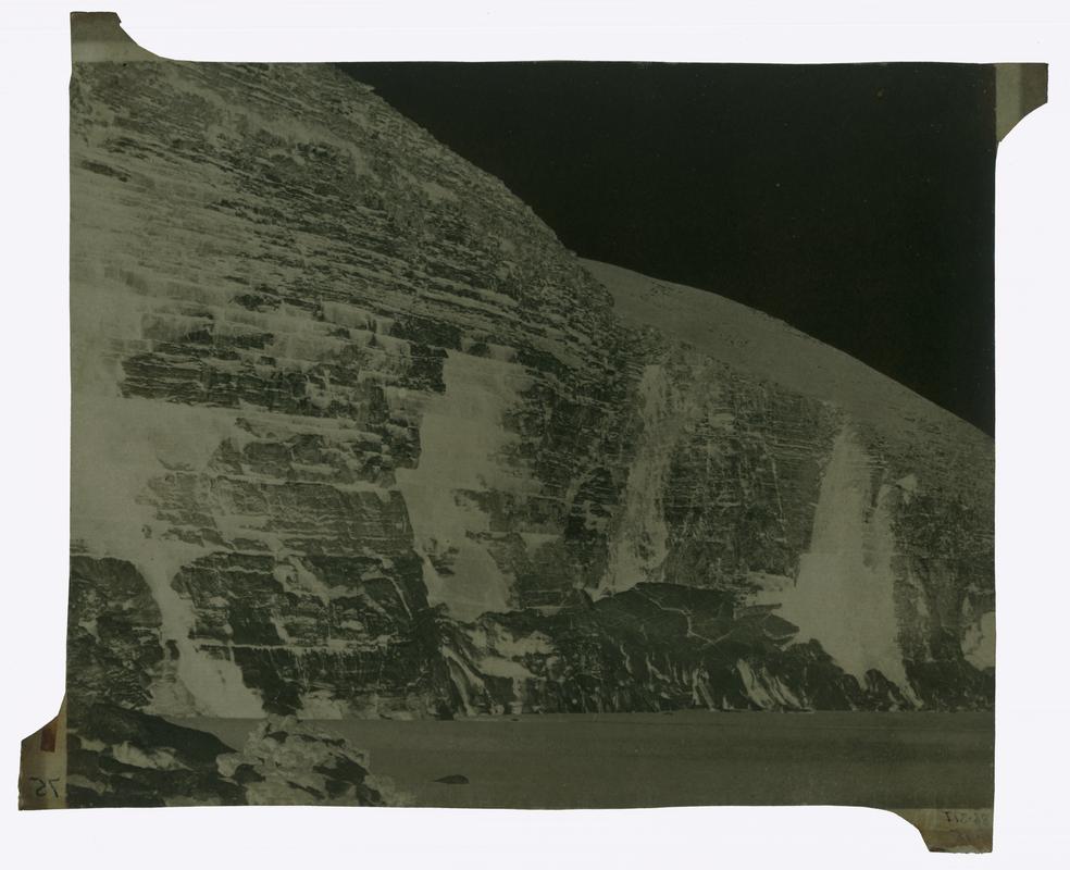 Dunraven, rockface, negative