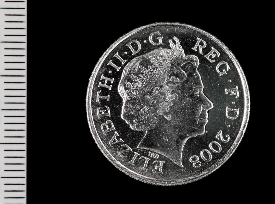UK 10p coin 2008
