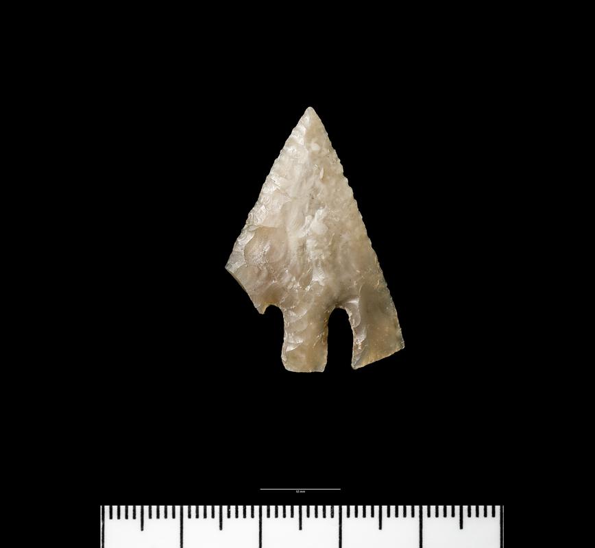 Early Bronze Age flint barbed and tanged arrowhead