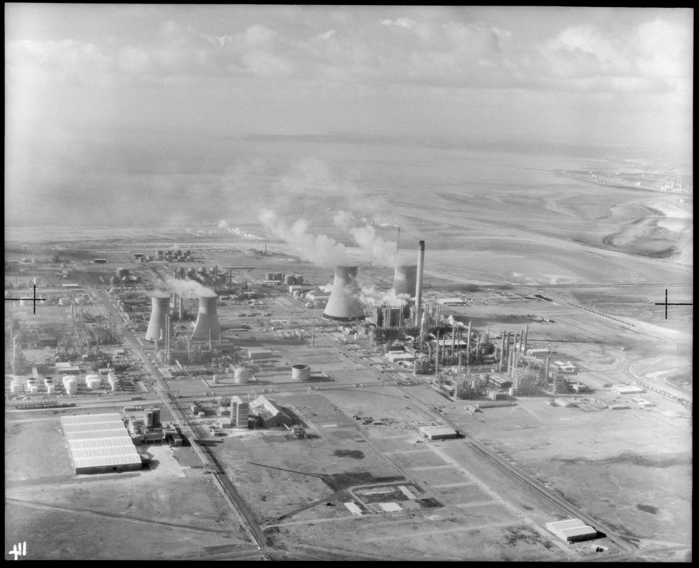 General view of B.P. chemical works, Baglan Bay.