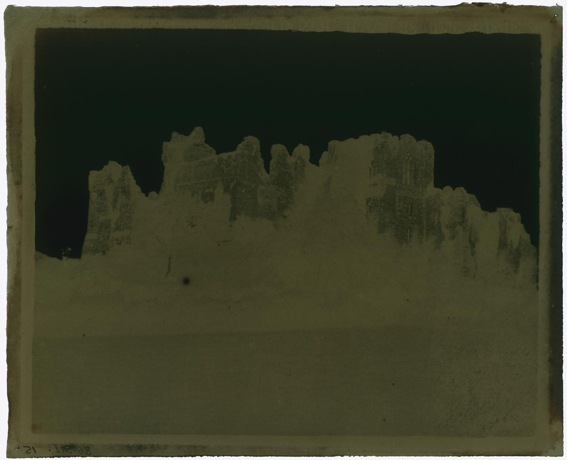 Oystermouth Castle, paper negative