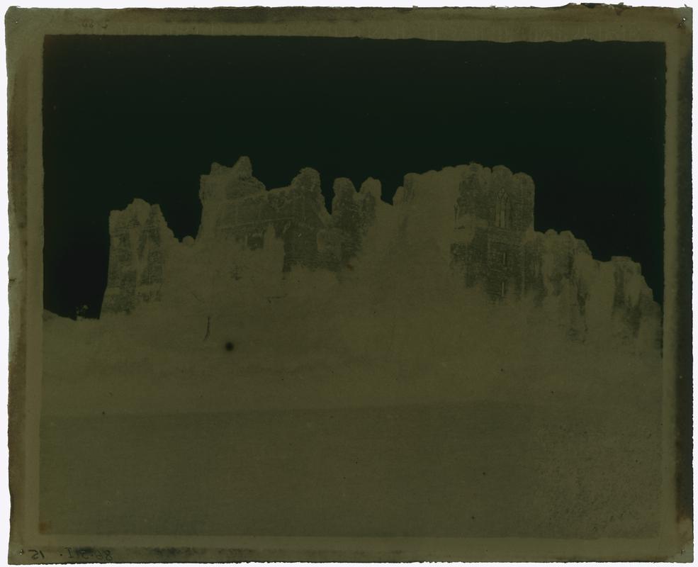 Oystermouth Castle, paper negative