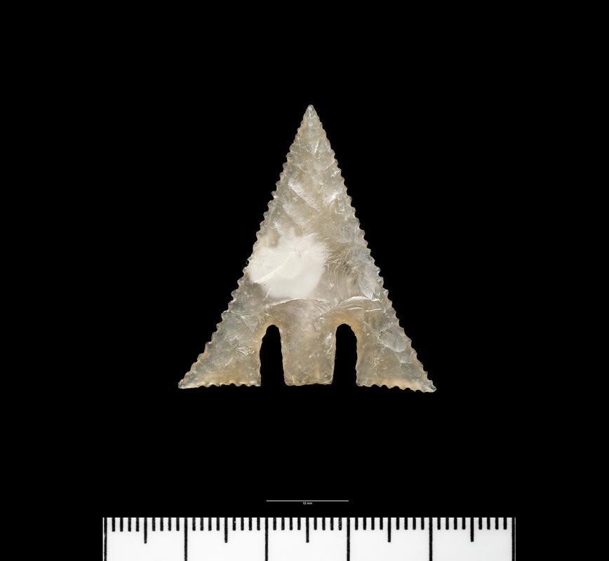 Early Bronze Age flint barbed and tanged arrowhead