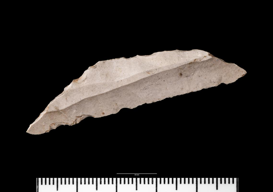 Upper Palaeolithic flint backed blade