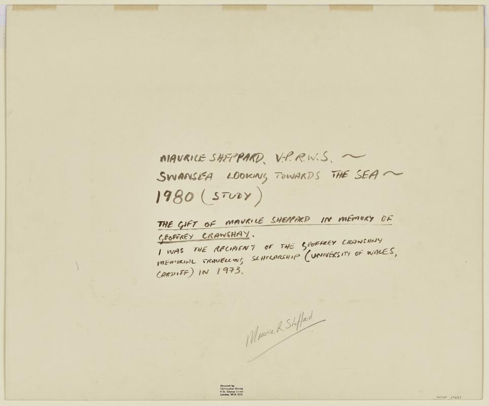 Swansea looking towards the sea (study)